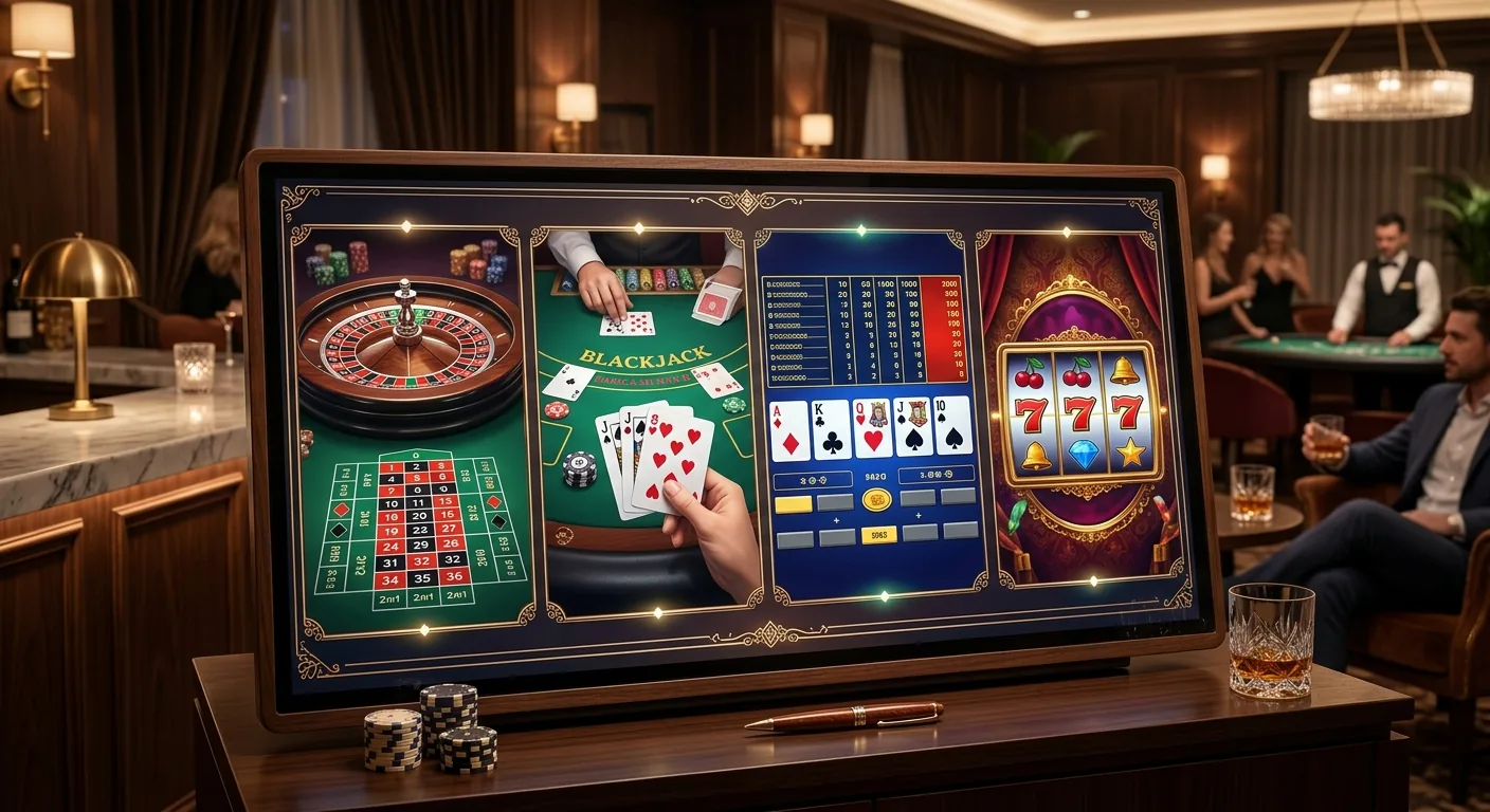 Automaty, ruletka, blackjack i total kasyno po wejściu na konto